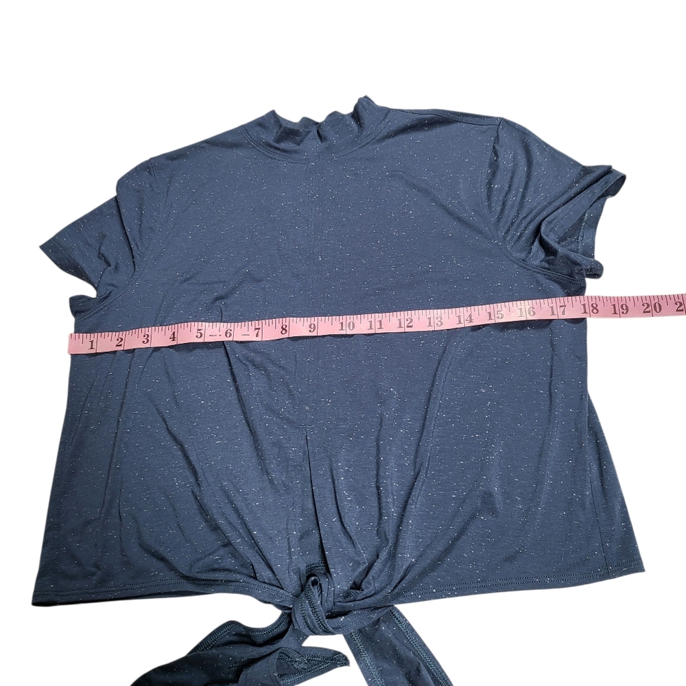 Lululemon Time to Restore Mock Neck Short SleeveIron Blue / White - Picture 7 of 12